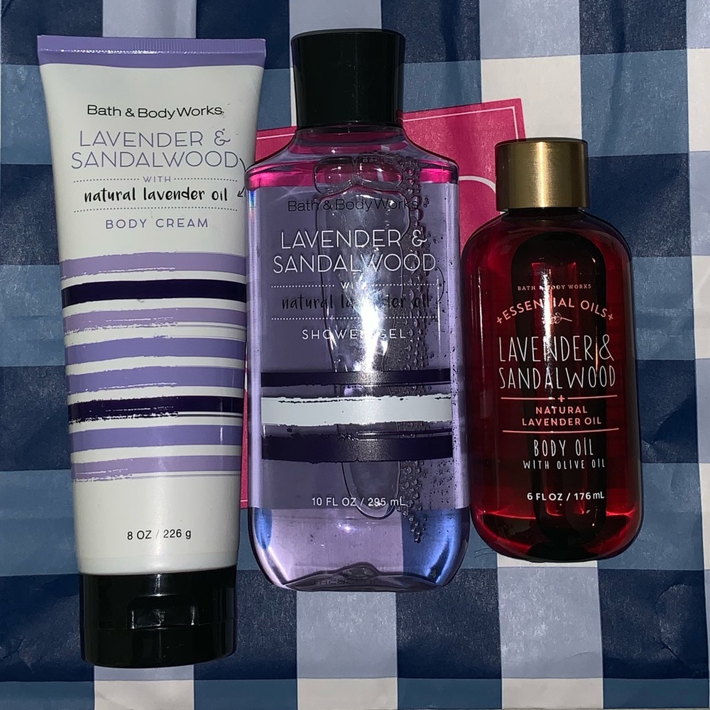 BBW Lavender Sandalwood Body Wash Cream Oil ☘️🦋